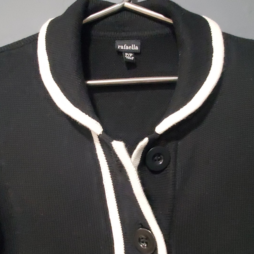 Rafaella black cardagan sweater sz small - Picture 3 of 9